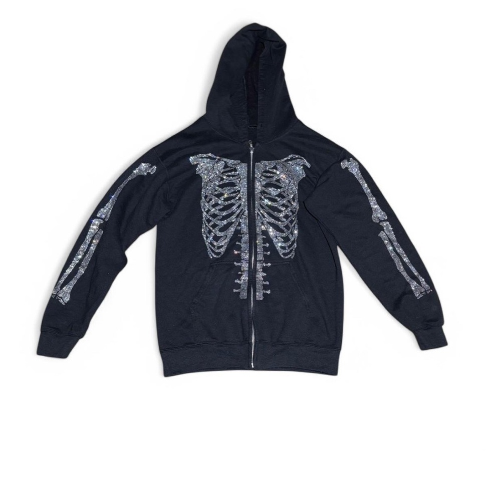 Unisex Black Skeleton Hoodie